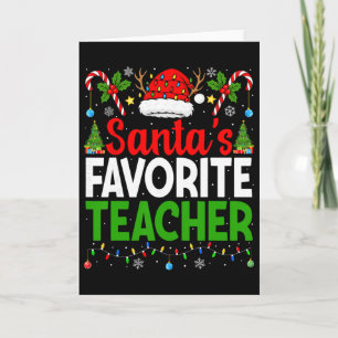 Santas Lieblingslehrer Weihnachten Lustiger Weihna Karte