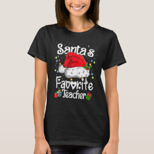 Santa's Lieblingslehrer Weihnachten Santa Hut Xmas T-Shirt