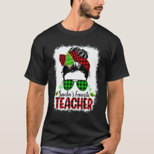 Santa's Lieblingslehrer Weihnachten Santa Rotkarie T-Shirt