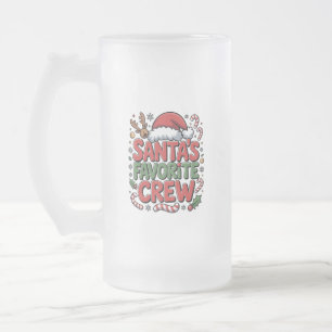 Santa's Lieblingsmannschaft Mattglas Bierglas