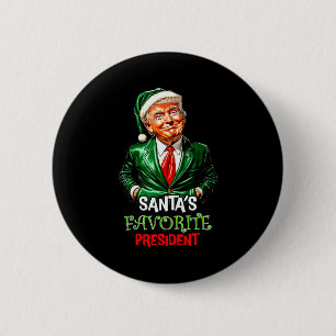 Santas Lieblingspräsident Lustiger Santa Trump 202 Button