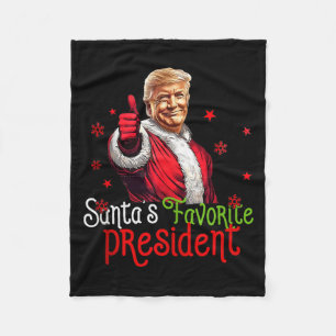 Santas Lieblingspräsident Lustiger Santa Trump 202 Fleecedecke