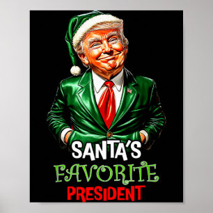 Santas Lieblingspräsident Lustiger Santa Trump 202 Poster