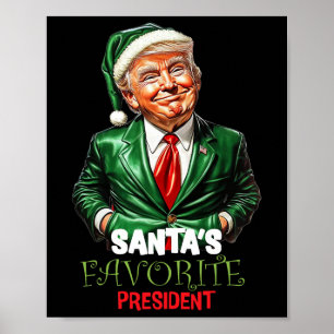 Santas Lieblingspräsident Lustiger Trump Poster