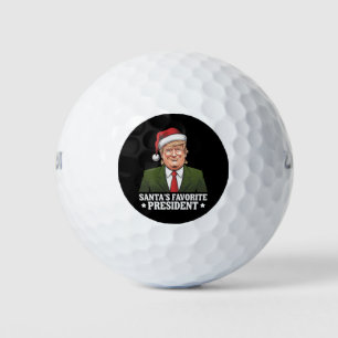 Santas Lieblingspräsident lustiger Trump Weihnacht Golfball