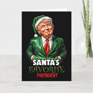 Santas Lieblingspräsident Lustiger Trump Weihnacht Karte