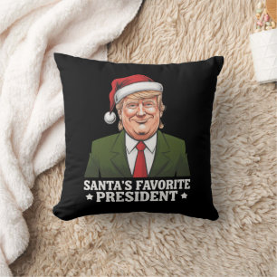 Santas Lieblingspräsident lustiger Trump Weihnacht Kissen