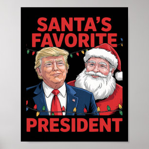 Santas Lieblingspräsident Santa Trump Tanz Chris Poster