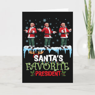 Santas Lieblingspräsident Santa Trump Tanz Lustig Karte