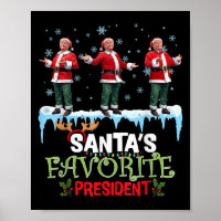 Santas Lieblingspräsident Santa Trump Tanz Lustig