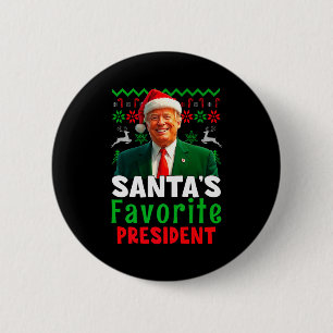 Santas Lieblingspräsident Santa Trump Xmas Christm Button