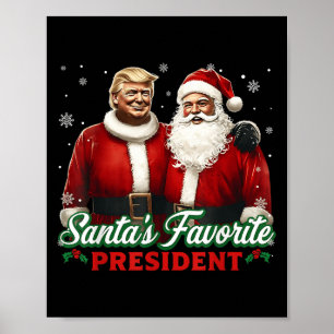 Santas Lieblingspräsident Weihnachten Niedlich Tru Poster