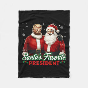 Santas Lieblingspräsident Weihnachten Süß Trump Ho Fleecedecke