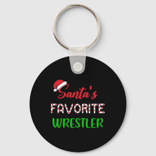 Santas Lieblingsringer Lustiger Wrestling Weihnach Schlüsselanhänger