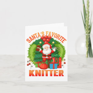 Santas Lieblingsstricker, Stricker werden stricken Karte