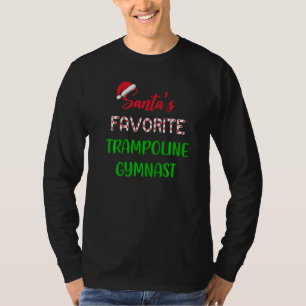 Santas Lieblingstrampolinturnerin Trampolin Weihn T-Shirt