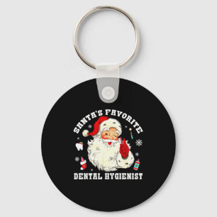 Santas Lieblingszahnreinigerin Weihnachten Lustig Schlüsselanhänger