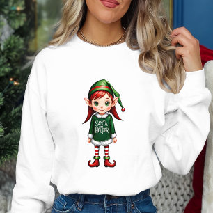 Santas Little Helper Elf Feierliche Weihnachten Sweatshirt