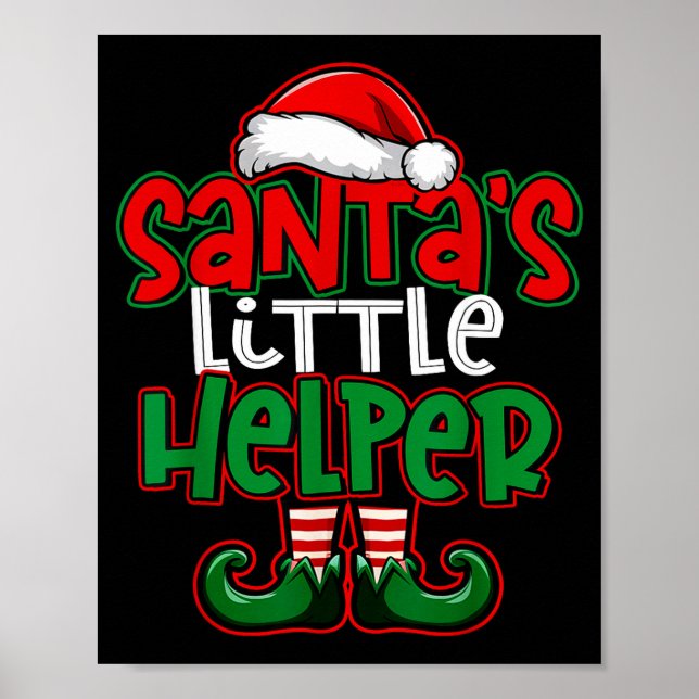 Santa's Little Helper Espresso Martini Christmas T Poster (Vorne)
