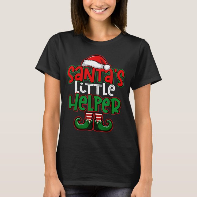 Santa's Little Helper Espresso Martini Christmas T T-Shirt (Vorderseite)