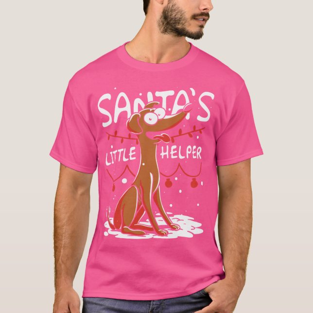 Santas Little Helper Retro T-Shirt (Vorderseite)