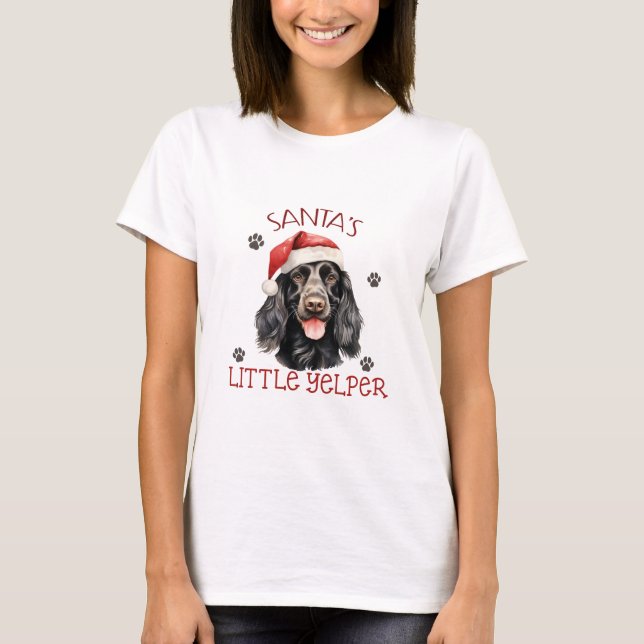 Santa's Little Yelper English Cocker Spaniel T-Shirt (Vorderseite)