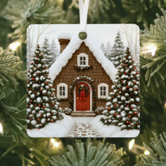 Santas Lodge Ornament Aus Metall