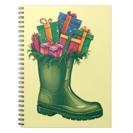 Santas neue Stiefel Notizblock