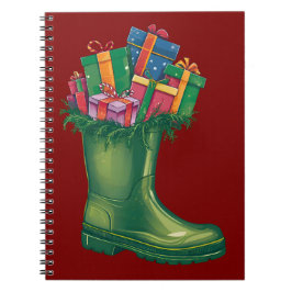 Santas neue Stiefel Notizblock