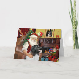 Santa's Newfie Landseer Feiertagskarte