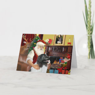 Santa's Newfie Landseer Feiertagskarte