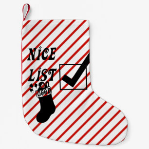 Santas Nice list Christmas Strumpf art Kleiner Weihnachtsstrumpf