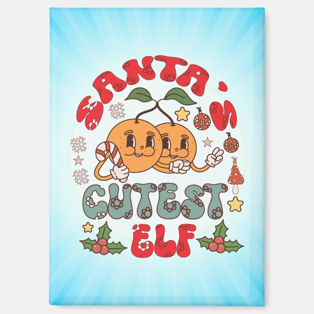 Santa's Niedlicher Elf Sublimation-80881 Magnet (Vorderseite)