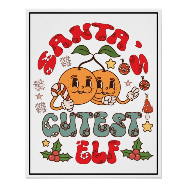 Santa's Niedlicher Elf Sublimation-80881 Poster (Vorderseite)