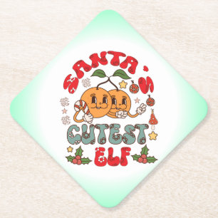 Santa's Niedlicher Elf Sublimation-80881 Untersetzer