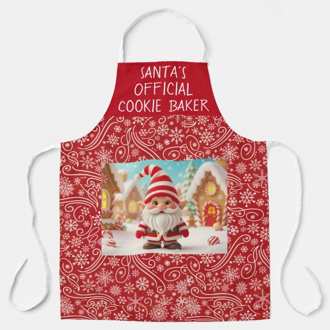 Santas offizieller Cookie-Bäcker Schürze (Vorderseite)