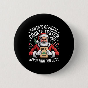 Santas offizieller Cookie-Tester meldet sich zum D Button