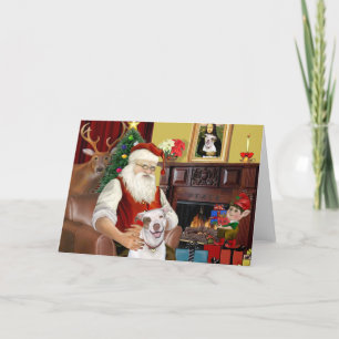 Santa's Pit Bull #2 Feiertagskarte