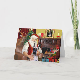 Santa's Reh-Dogge Feiertagskarte