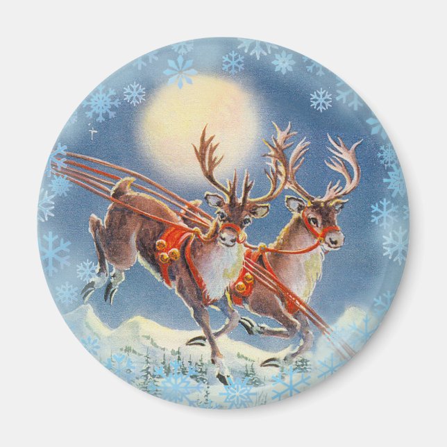 SANTA'S REINDEER VON SHARON SHARPE MAGNET (Vorne)