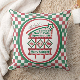 Santa's Retro Marquee - Ho Ho Ho Merry & Bright Kissen