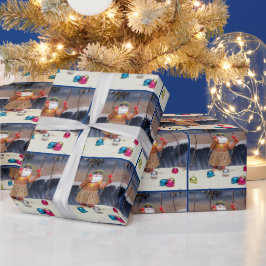 Santa's Rockin's Beach Party - Weihnachten Geschenkpapier