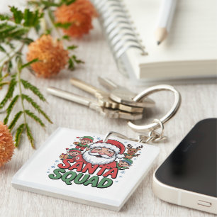 Santas schlechter Einfluss (Lustiger Santa-Trupp) Schlüsselanhänger