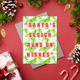 Santas Schlitten läuft auf Wünsche Acryleinladungen