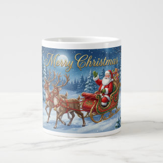 Santas Schneeschlittenfahrt Jumbo-Tasse