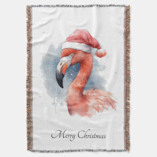 Santas Schneevogel Flamingo, individuell Decke