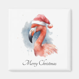 Santas Schneevogel-Flamingo, individuell Magnet