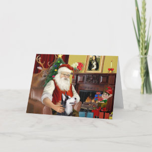 Santas Sibirischer Husky Feiertagskarte