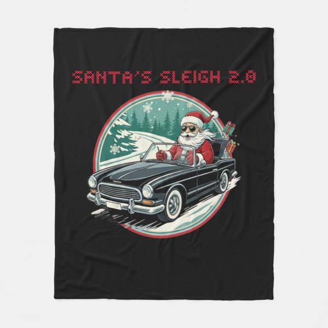 Santa's Sleigh 2.0 Fleece Blanket (Vorderseite)