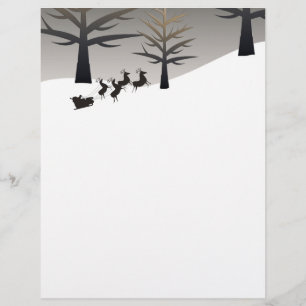 Santa's Sleigh und Tree Sihouette